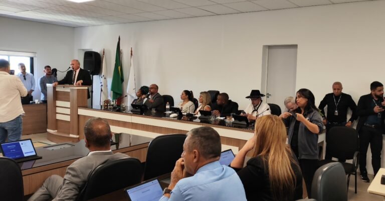 Prefeita de Viamão Michele Galvão conversou com os veículos de imprensa da cidade.